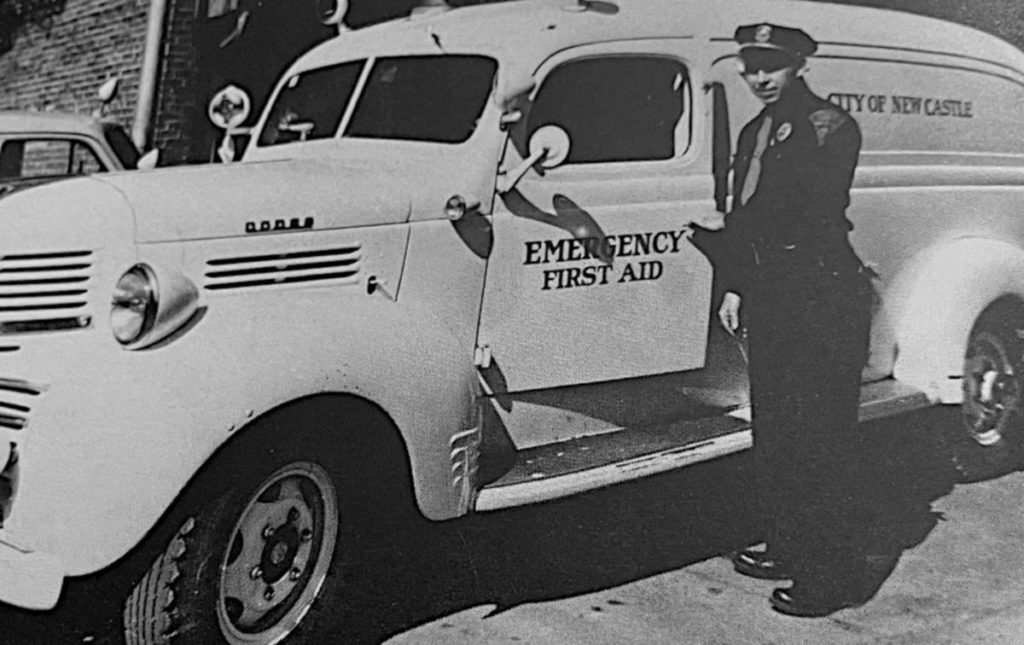 Chuck Wood is credited with starting the New Castle Emergency First Aid Unit in 1944-Doug Magers Collection